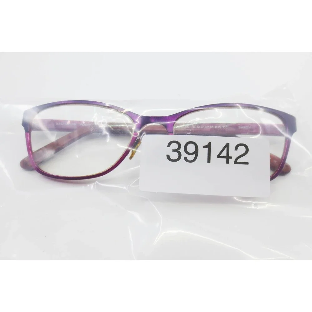 B.U.M. Equipment Sassy Eyeglass Frames Purple Leopard Print 53-16-135 Cat Eye